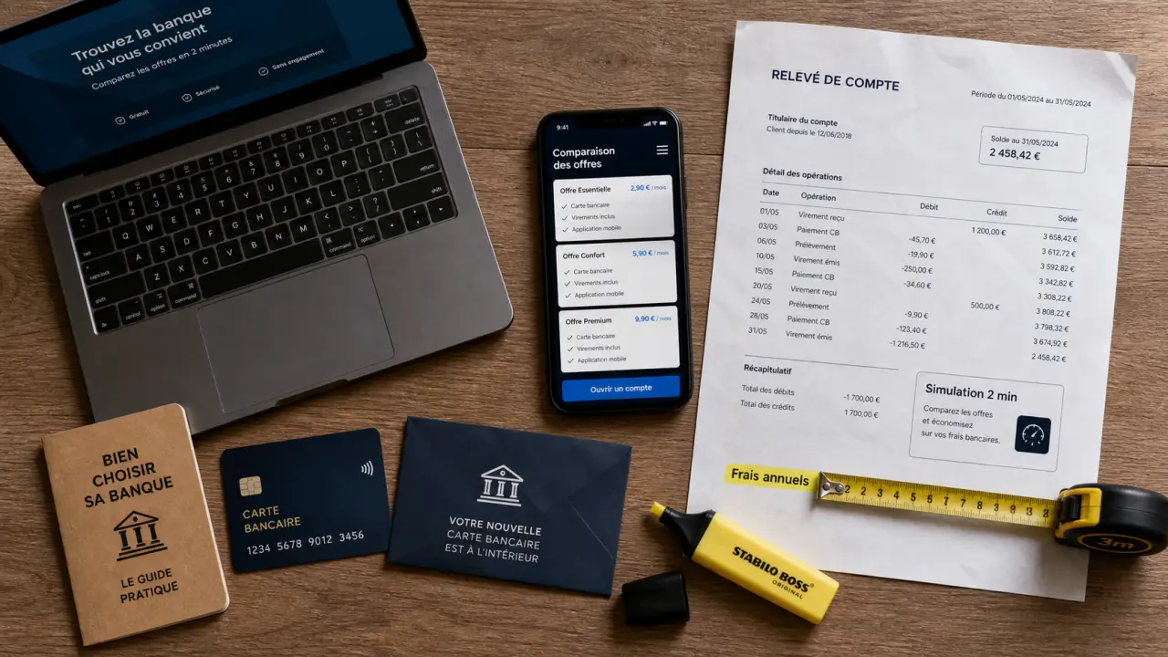 Comparateur banque panorabanque : comparer les frais bancaires en 2 min