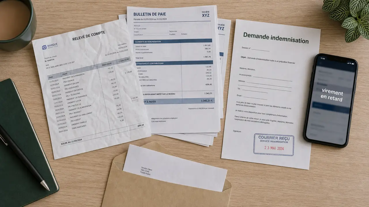 Retard de salaire et frais bancaires : demande d’indemnisation employeur