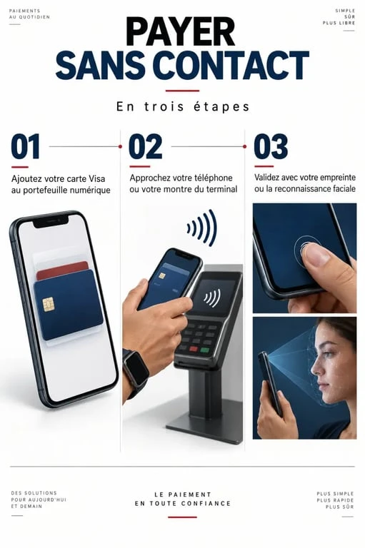 Paiement mobile Caisse d’Epargne avec carte Visa, smartphone et terminal sans contact