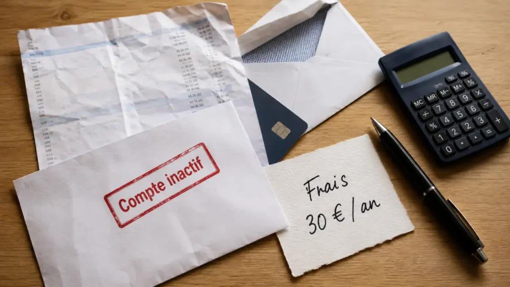 Frais bancaires pour compte inactif : 30 € maximum, banque et délai à respecter