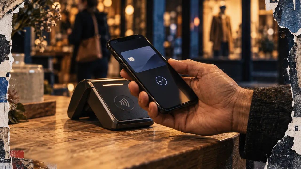 Paiement mobile caisse d epargne : smartphone valide un paiement sans contact