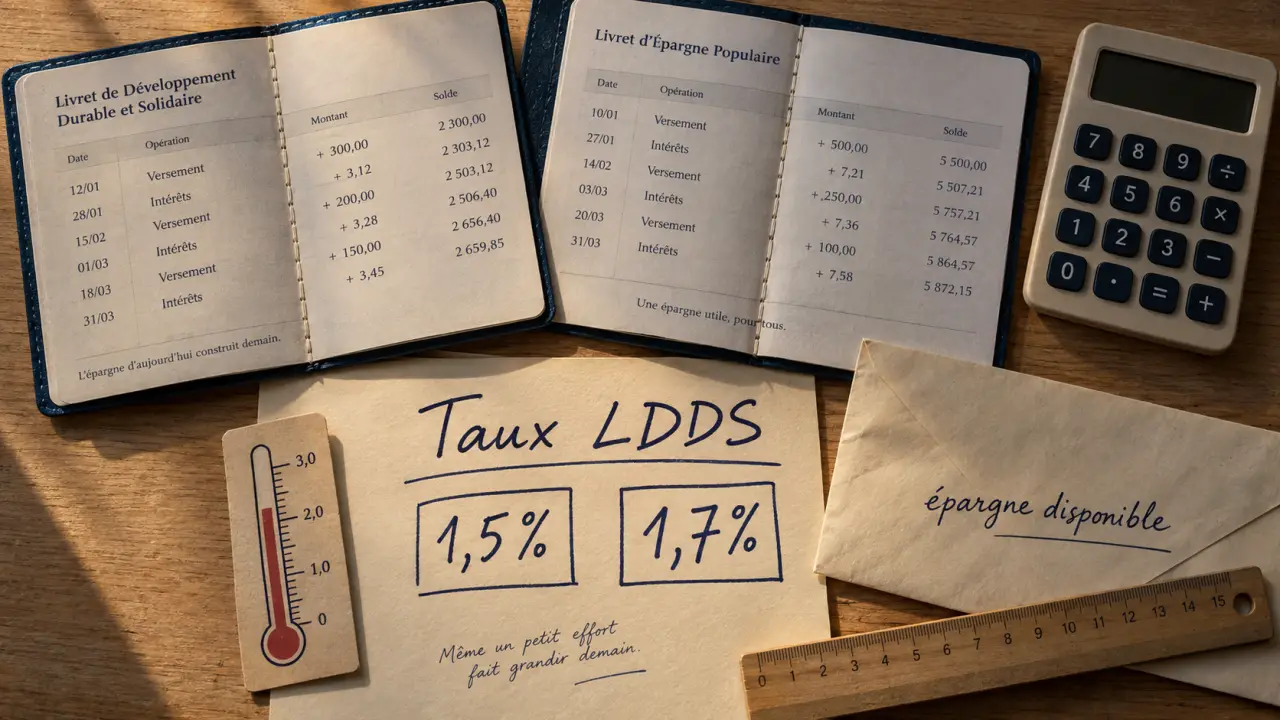 LDDS Livret A taux identique : plafonds et usages différents